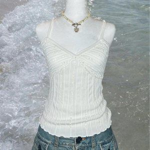 vintage y2k coquette sequin cami